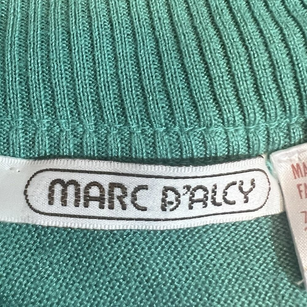 Vintage Marc D’alcy Sweater 80s Women’s Embroidery Embellished Size Small Green - Picture 3 of 12